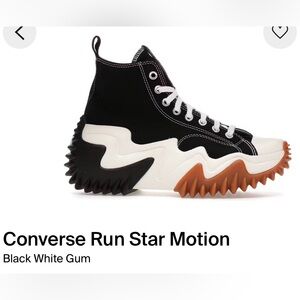 Converse Run Star Motion Black and White High-Top Sneakers